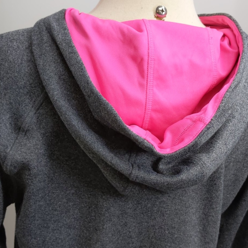 Adidas gray/pink Ultimate Hoodie-sz M - Picture 5 of 7